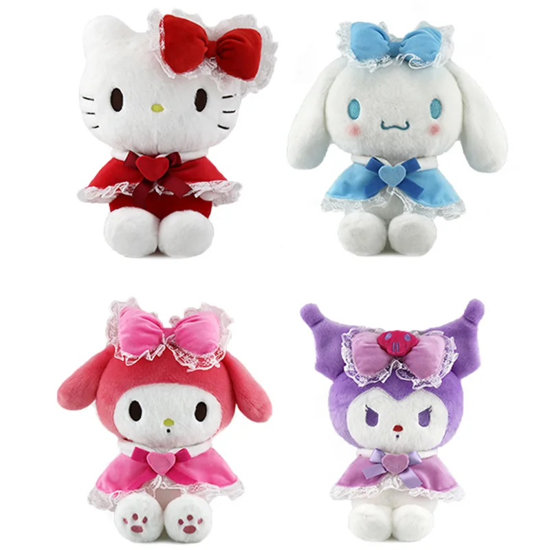 

Sanrio Series Plush Toys Hello Kitty Kuromi Melody Cinnamoroll Plush Dolls Kawaii Anime Cartoon Soft Stuffed Toys for Girls Gift