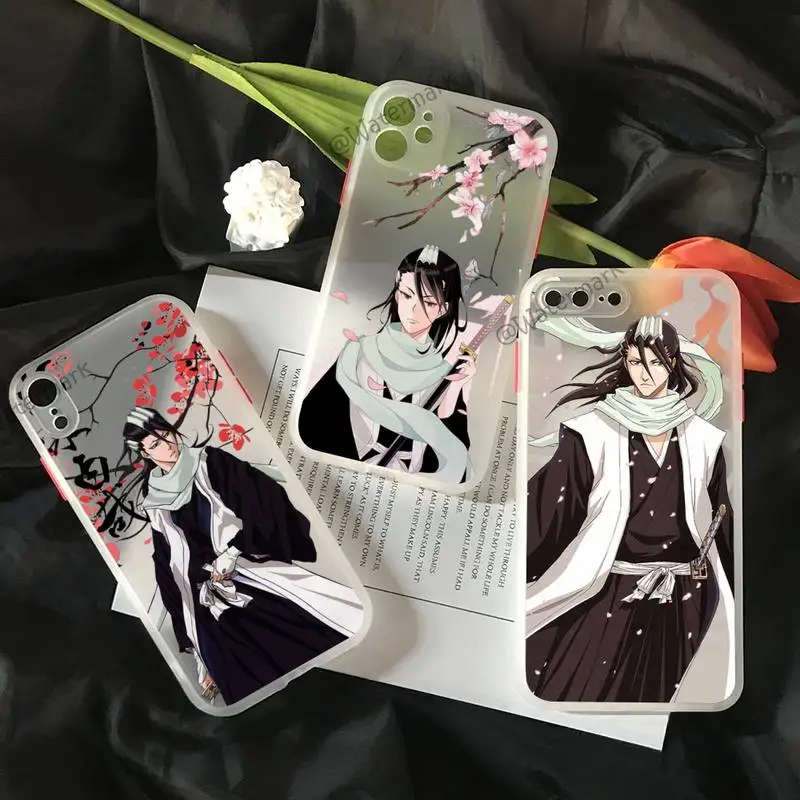 Чехол для телефона отбеливатель Kuchiki Byakuya с аниме IPhone 12 11 Pro Max Mini Xs Xr X 8 7 Plus белый