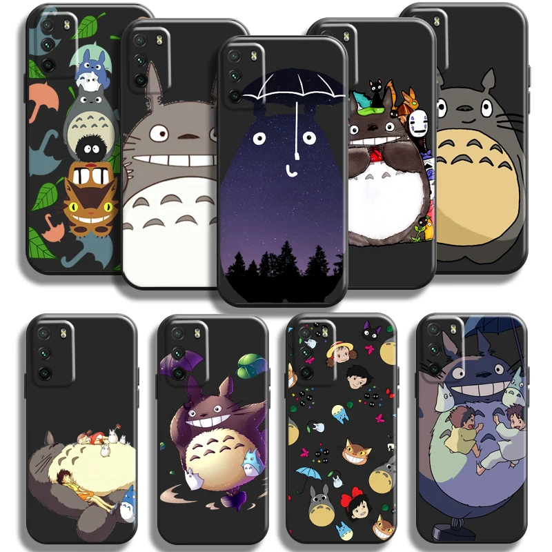 

Anime Cute Cartoon Totoro For Xiaomi Poco X3 PRO X3 NFC X3 GT M3 M3 Pro 5G F3 GT Phone Case Soft Back Coque Funda Black