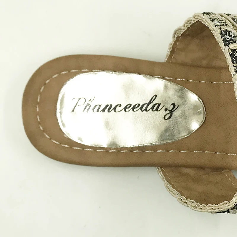 2023 Summer Style Shoes Women Sandals Fashion Leopard Flats dames muiltjes  Solid Flip Flops Sexy Slippers Big Size 6-11