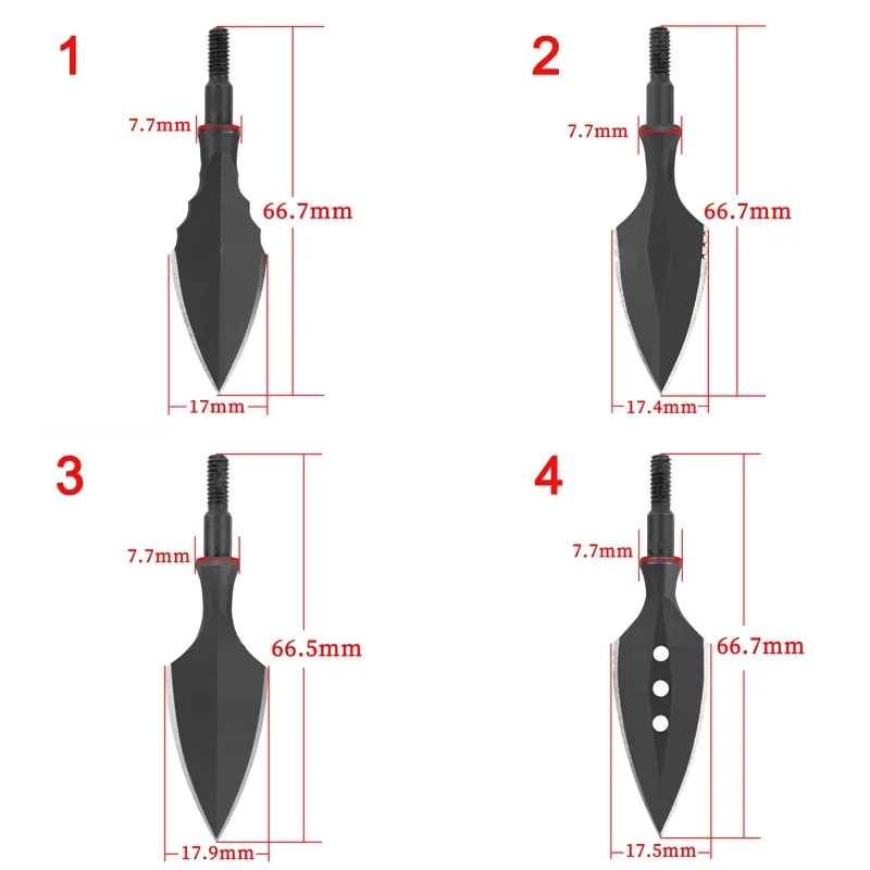 6/12 шт. наконечники для стрельбы из высокоуглеродистой стали