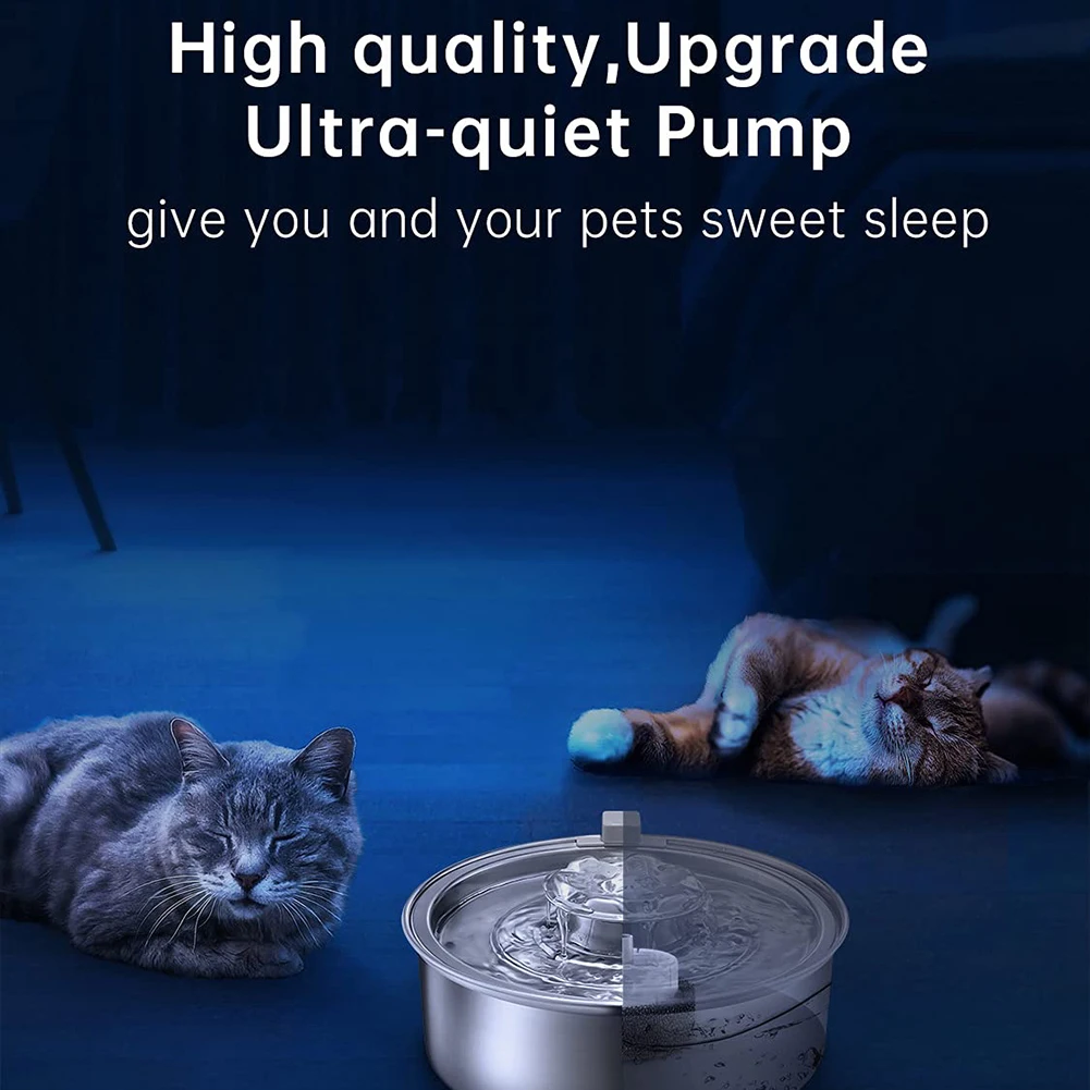 Водный фонтан для кошек и собак автоматический диспенсер воды из нержавеющей