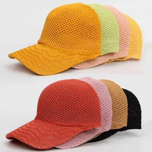 Summer Hats for Women Solid Color Sun Hat Breathable Sport Running Snapback Cap Colorful Mesh Baseba