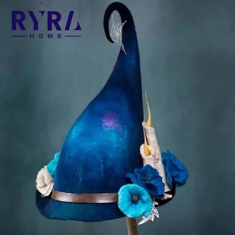 Фетровая шляпа ведьмы для хэллоуивечерние модная с козырьком взрослых реквизит