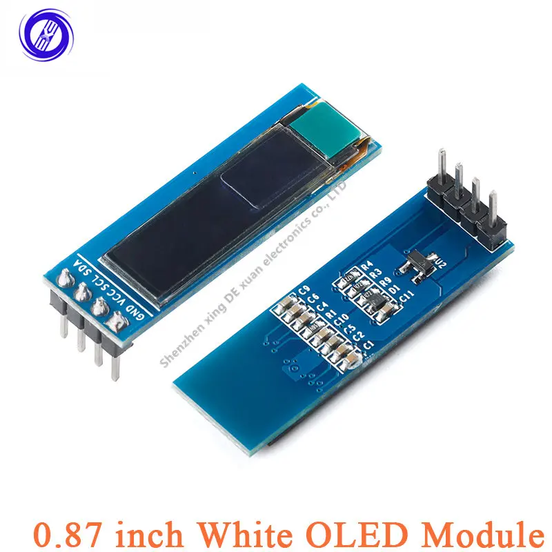 

Модуль OLED-дисплея 0,87 дюйма, белый модуль ЖК-экрана 0,87 дюйма, разрешение 12832*32 128x32