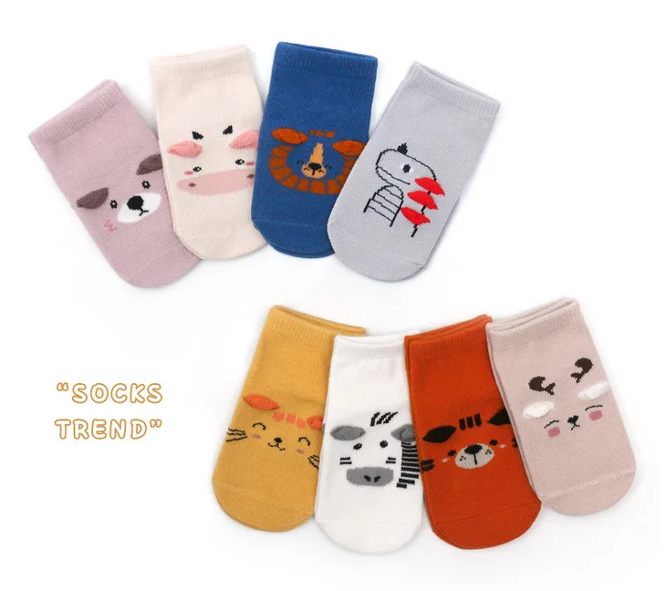 

Симпатичные Детские Резиновые Нескользящие носки для пола Мультяшные хлопковые носки средней длины для новорожденных младенцев малышей мальчиков и девочек 0-3 лет