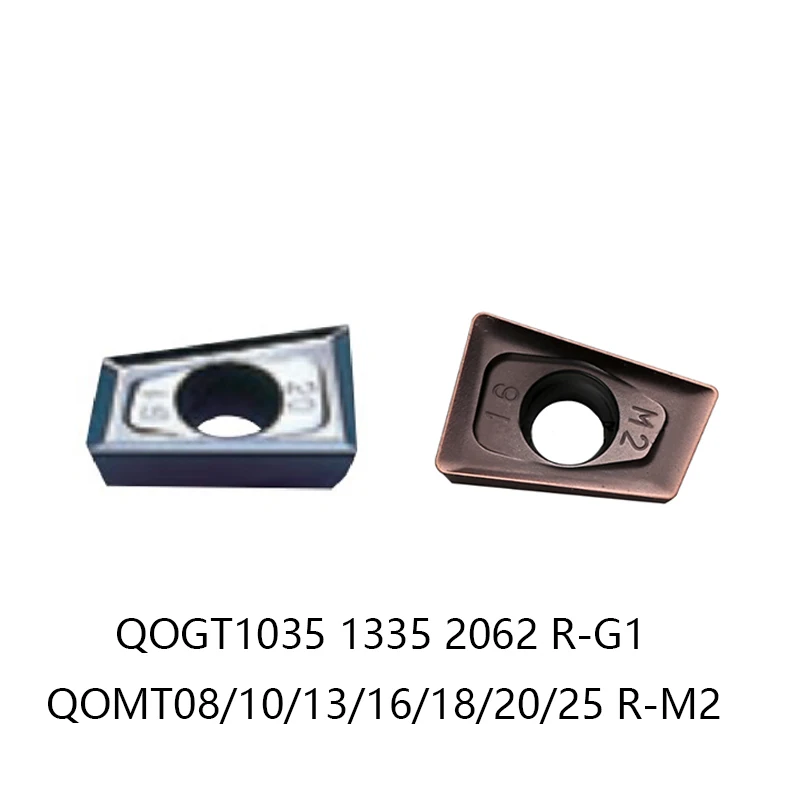 

10 шт. карбидные фрезерные вставки ЧПУ оригинальный QOGT 1035R 1335R 2062R G1 HTi10 QOMT 0830R 1035 1342 1651 1856 2062 2576 R M2 VP15TF