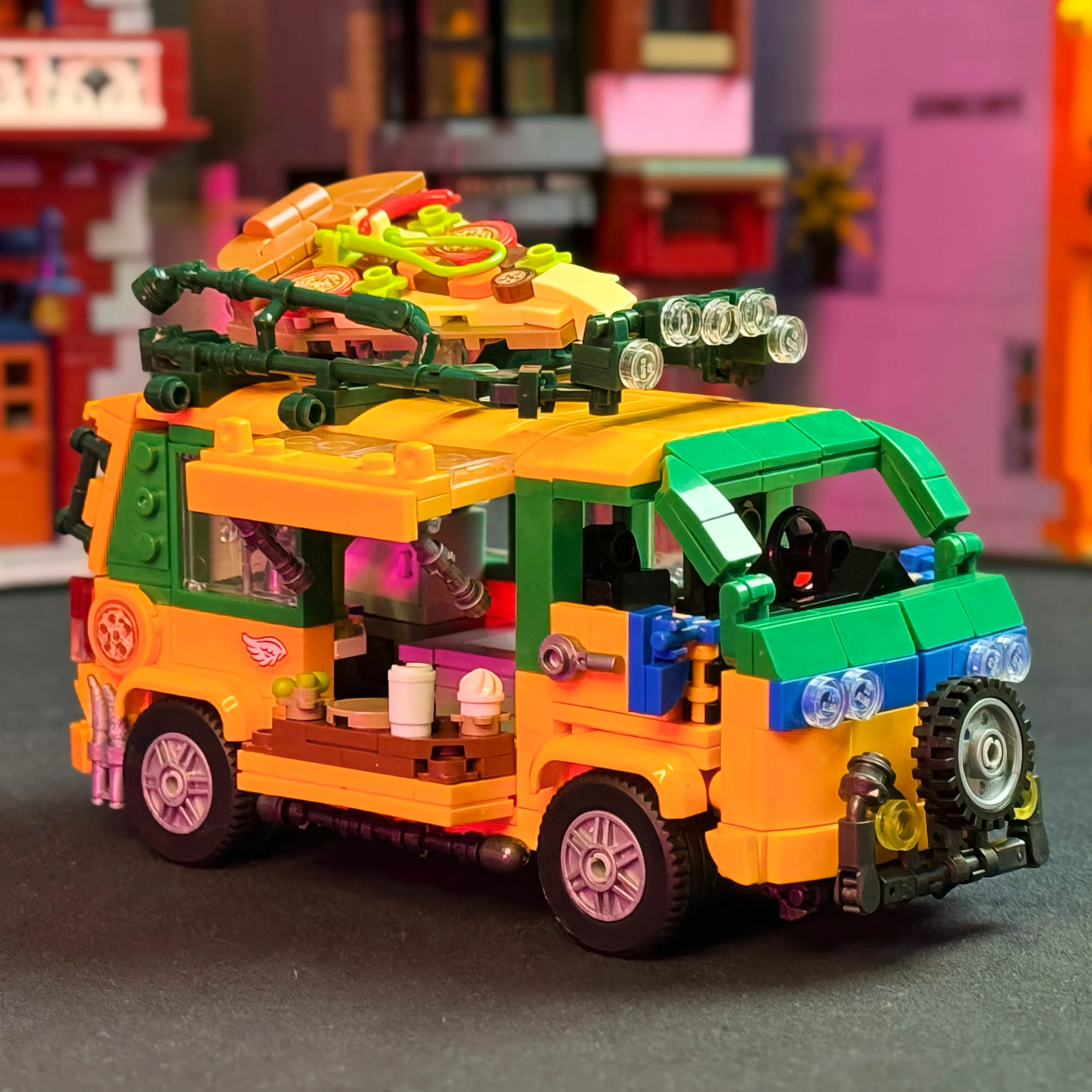 Pizza Ninjas TurtleTruck набор строительных блоков городской транспортный автобус