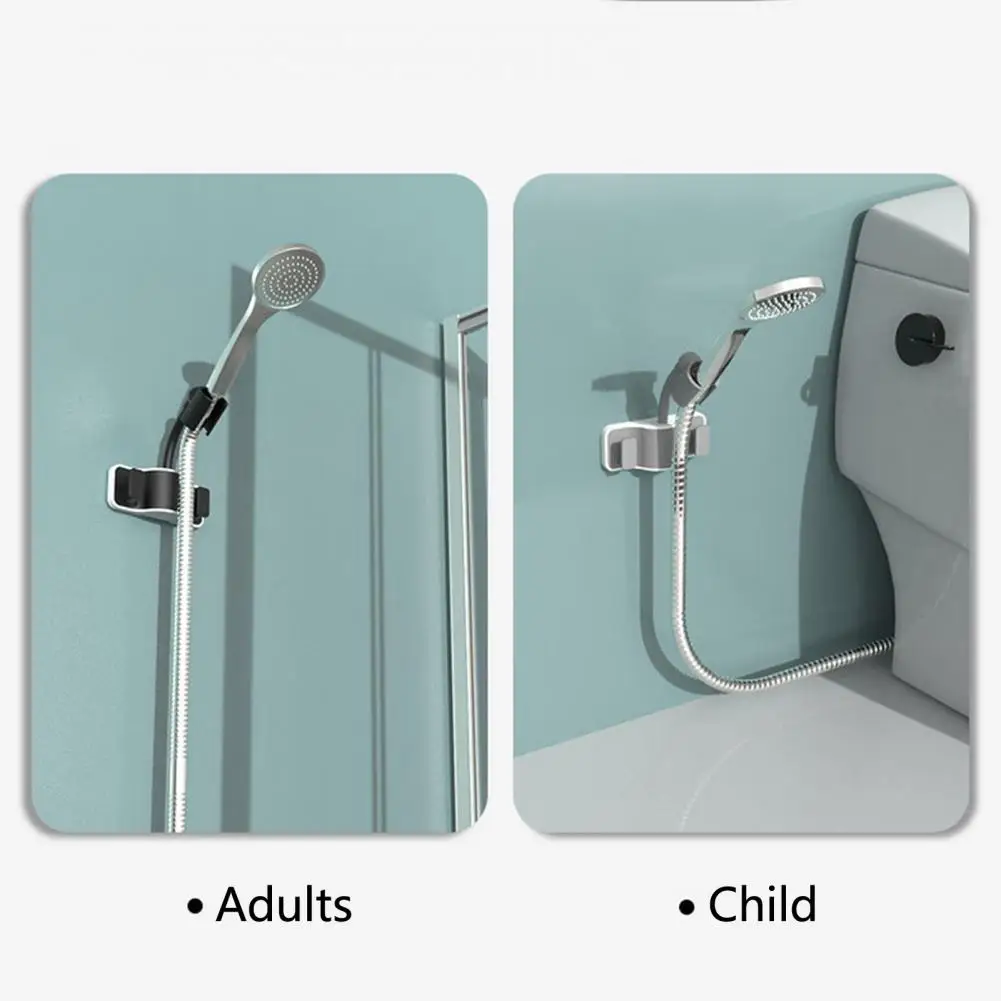 

Shower Head Bracket Useful Adjustable Sturdy Punch Free Shower Head Stand Bath Towel Accessories