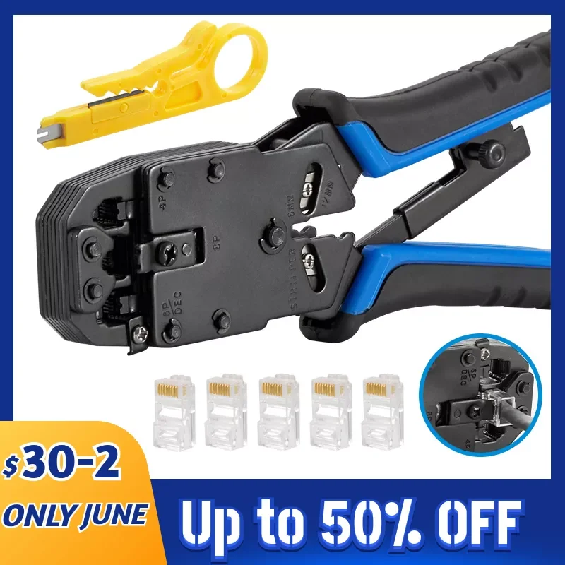 

RJ45 Crimper Network Hand Tools RJ11RJ12RJ45 Crimper Pliers for Network and Telephone Cables Modular Connector Crimping