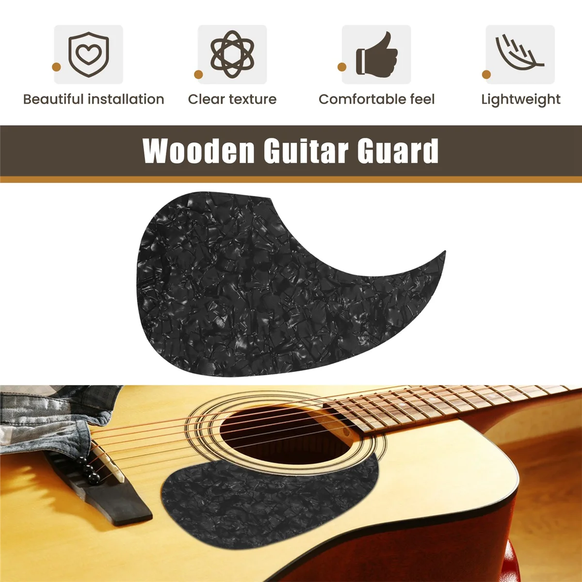 1 шт. накладка для акустической гитары самоклеящаяся защитная пластина в форме