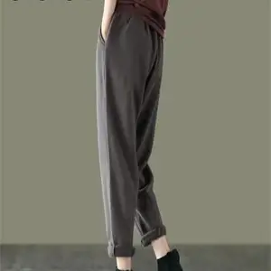 SVOKOR Sports Trousers Plus Velvet Thick Sweat Leggings New Solid Color Harem Warm Pants Elastic Wai in Pakistan