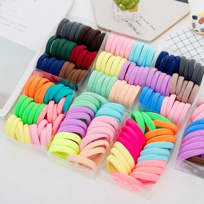 

50pcs Hair Ties for Women High Elastic Hair Band Ropes Ponytail Holder Headwear Scrunchies Hairbands Girls Hair Accessories