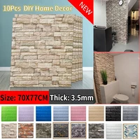 10 pcs self adhesive panels 3d soft crash foam wallpaper imitation brick odorless wall stickers home kid bedroom walls diy decor