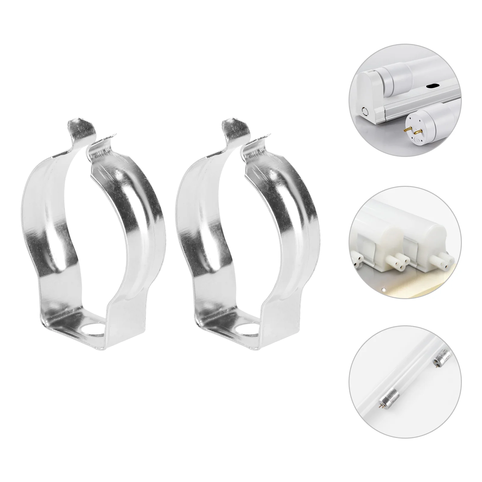 

Led Bracket Holder Tube Clip Light Fluorescent Strap U Accessories Mounting Clamp Hole Rope Support Lamp Clips