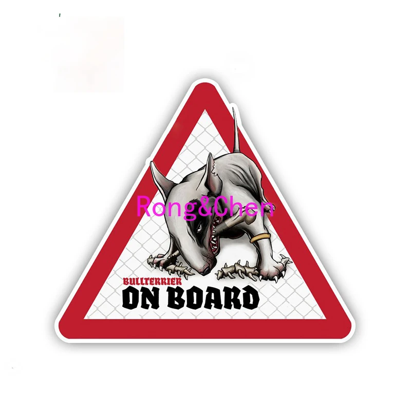 Rongchen Trading автомобильная наклейка бультерьер собака на борту наклейки для собаки