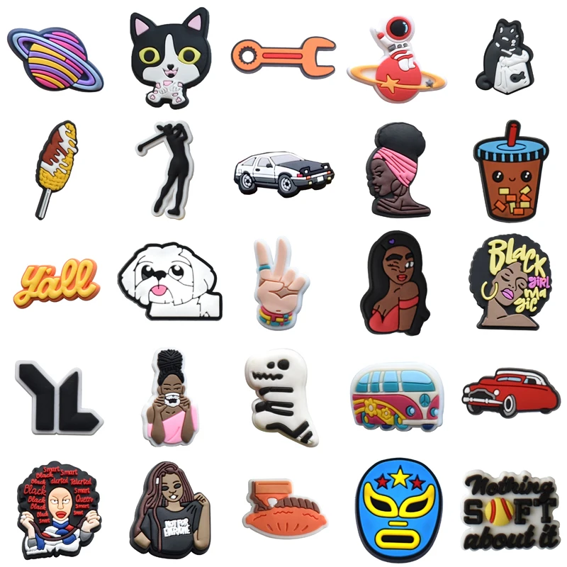 

Shoe Charms Para Pins Boy Gifts Decorations for Crocs Wholesale Bulk Packs Shoes Accessories Set Jeans Women Charm Kids Girl Men