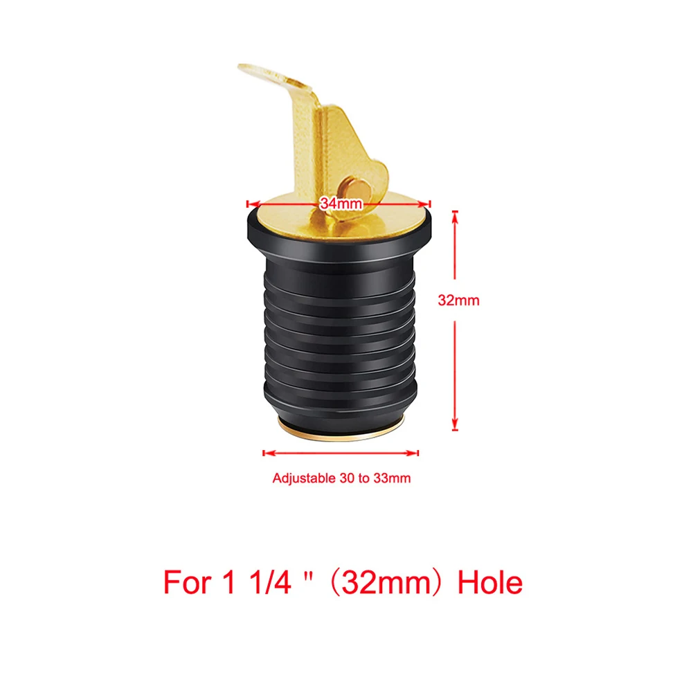 

Rubber Drain Plug Snap Tight Flip Style Bilge Transom Seawall Marine Boat Adjustable Durable Drain Plug Boats Accessories