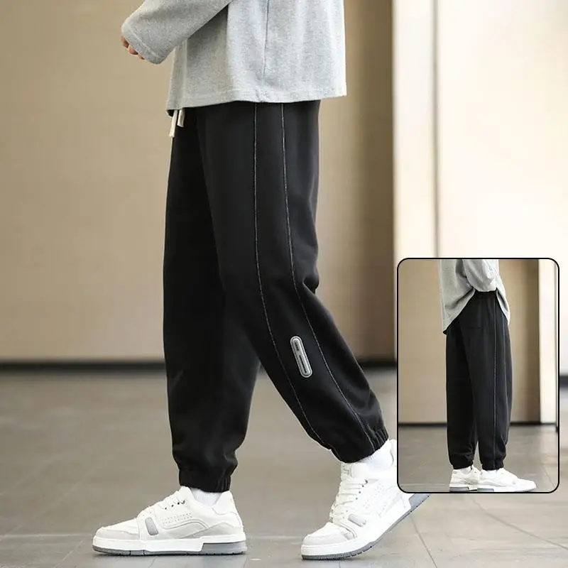Loose Jogger Pants Men 2022 New Style Autumn Winter Elastic Waist Trendy Casual Outdoor Sweatpants Trousers Pantalons Hommes