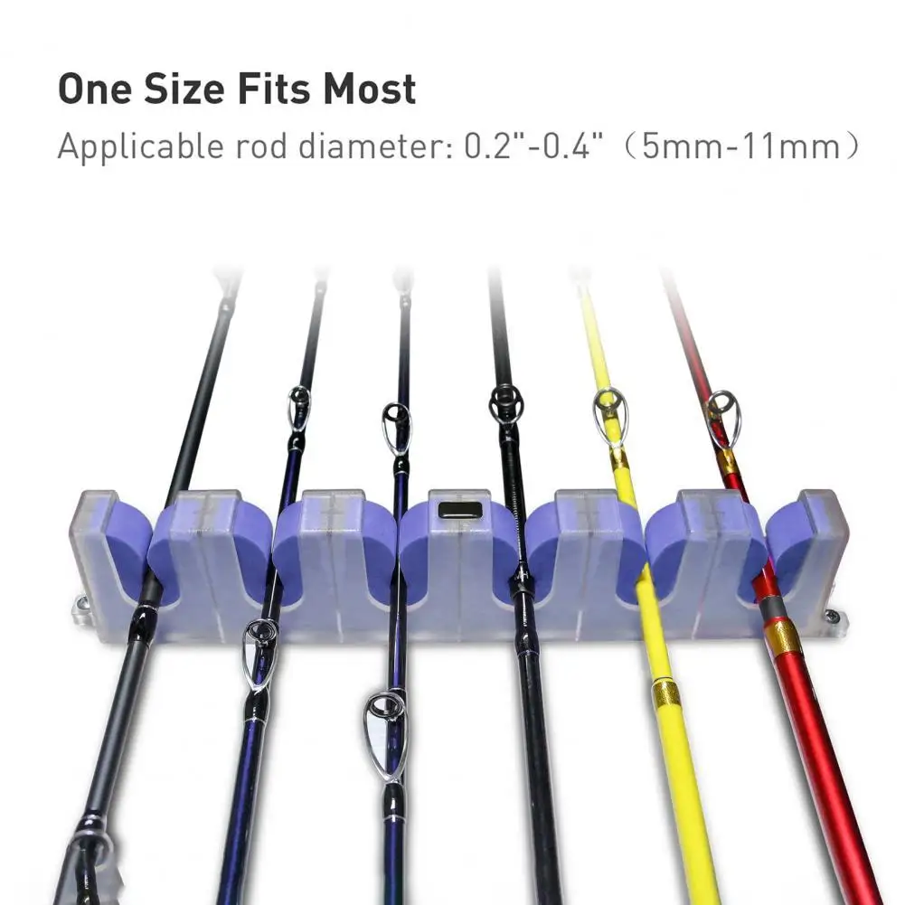 

Plastic Fishing Rod Holder Wall Mount Sturdy Cross Locking Design Rod Display Holder for Home