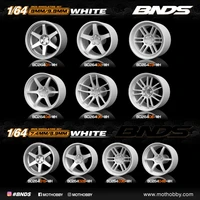 bnds 164 abs wheels rubber tires by white assembly rims modified parts jdm vip style for model car vehicle 4pcs set