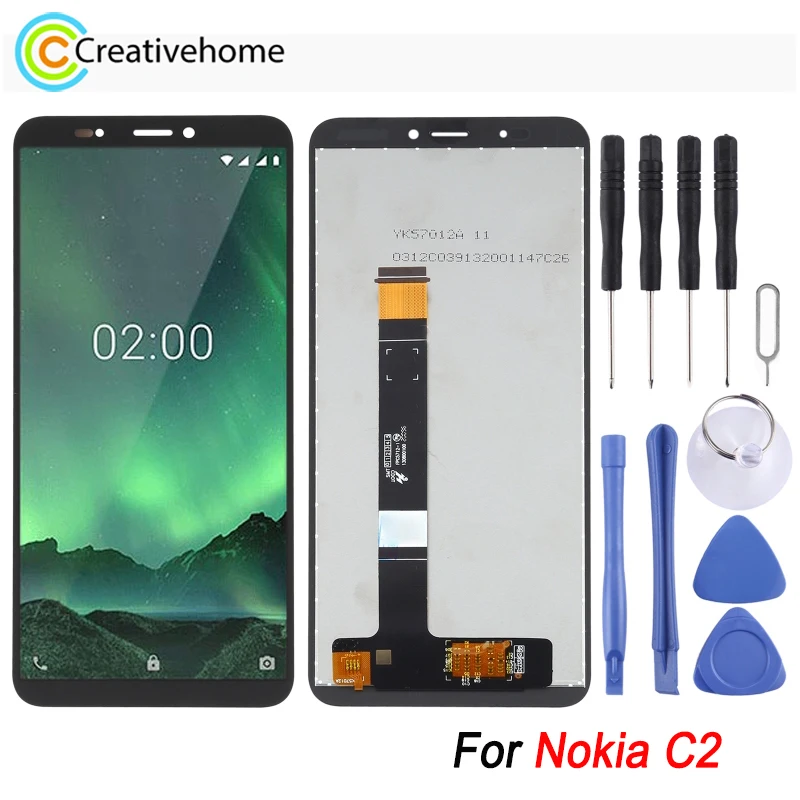

Original LCD Screen and Digitizer Full Assembly With Frame for Nokia C2