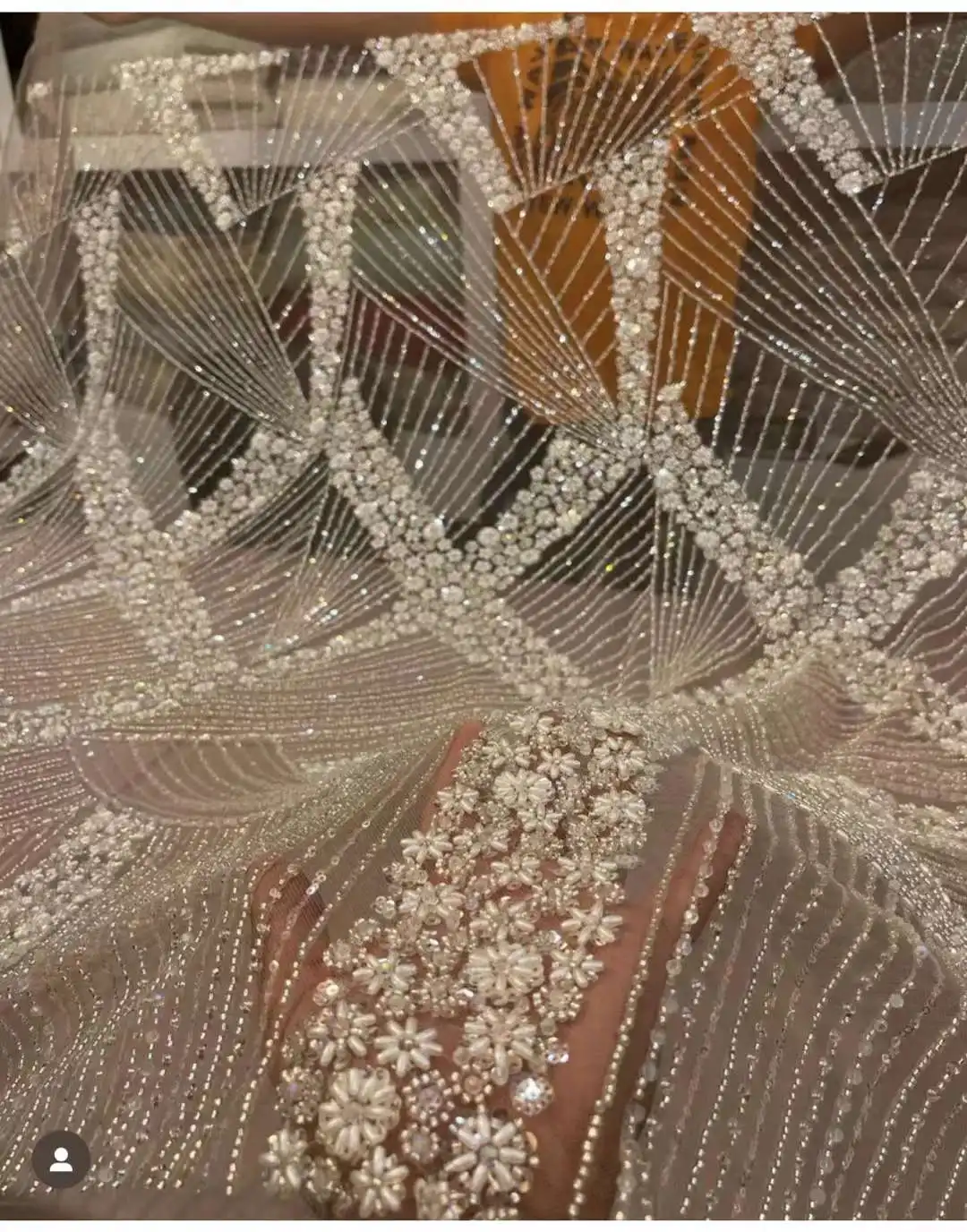 Популярные 2023 бусины искусственная вышивка стразами французское Тюлевое