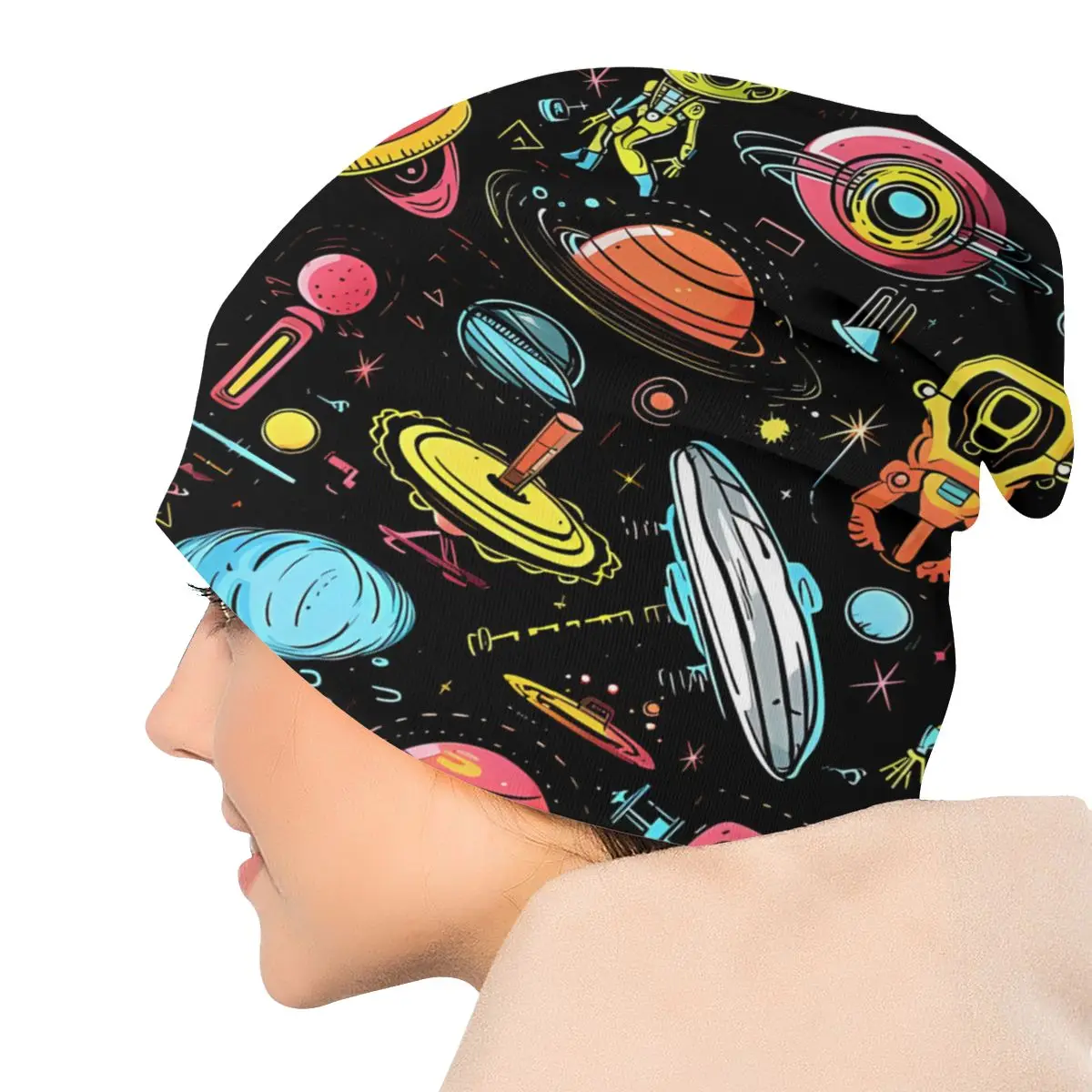 Шапочки с инопланетянином и НЛО облегающие шапки кепки тонкая шапка в стиле