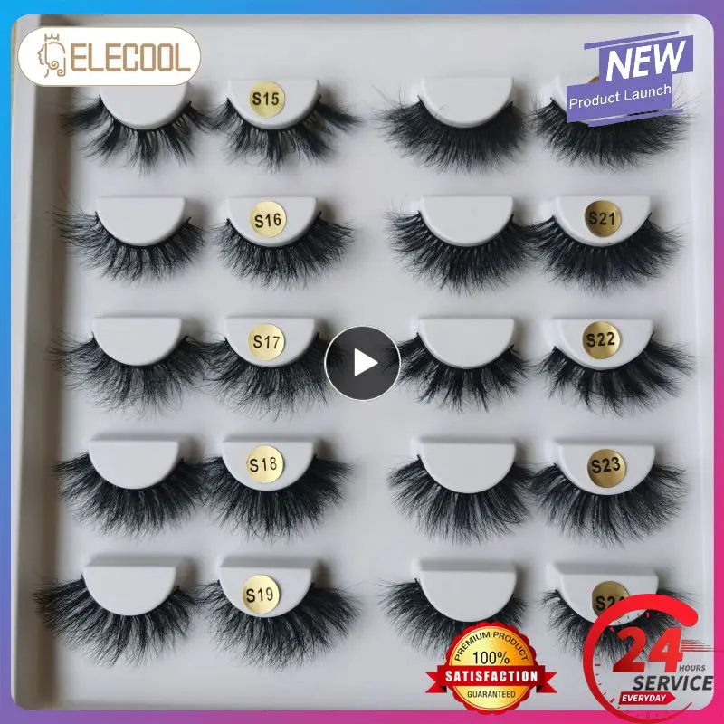 

3D Bionic Mink Hair False Eyelashes Fried Messy Curled Ecological Hair Material Long Soft Handmade Individual Natural Lashes