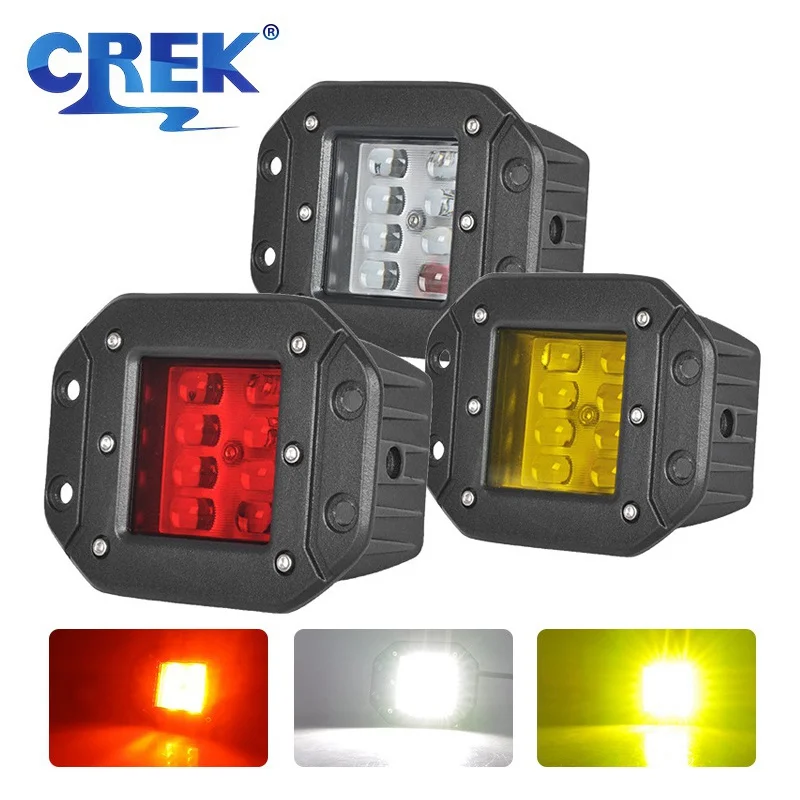 CREK внедорожник 4x4 для установки под давлением, фототуманная модель, 12 В, 24 В, автомобильная квадратная Рабочая Фара 5 дюймов для грузовика UTV, пикапа Honda Niva, Lada, RV, трактора Kia