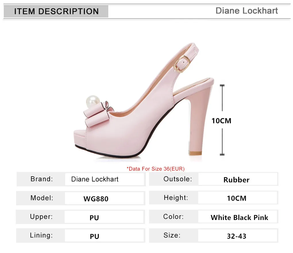 2023 Summer Women Platform High Heels Fashion Bow Peep Toe Slingbacks Ladies White Pink Black Bride Wedding Shoes Party Pumps