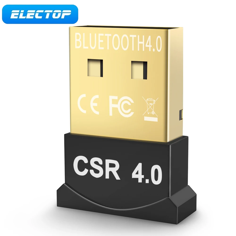 

ELECTOP Bluetooth Adapter USB 4.0 CSR Dongle Wireless Bluetooth Transmitter Receiver Adapte For Laptop PC Bluetooth Receiver