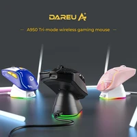 DAREU PC Gaming Mouse Tri-mode Connect Bluetooth Wired 2.4G Wireless 2