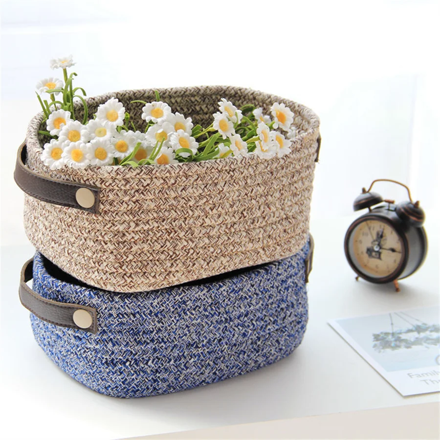 

Multifunctional Desktop Storage Basket Household Key Sundries Box Fabric Laundry Porch Thread Organization Accessories Supplies