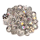 10 шт.лот, новинка, 12 мм, ювелирное изделие, горный хрусталь, цветок, крест, Мини, 12 мм, металлические кнопки, подходят для браслета, браслет, серьги, ожерелье