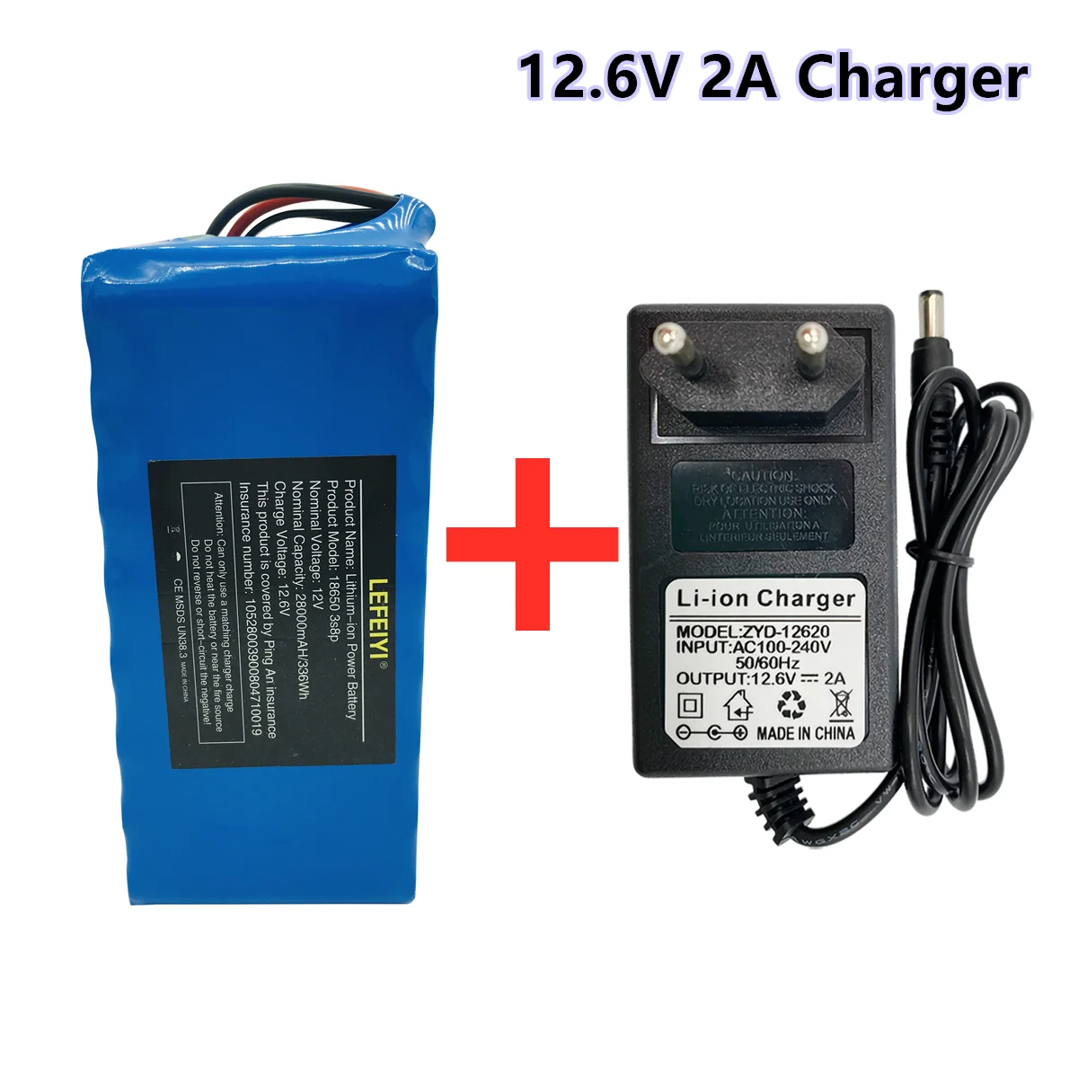 

3S8P 18650 Battery 12V 28000mAH Lithium Battery Pack Protection Board 12V 28Ah for Inverter Miner + 12.6V 2A Charger