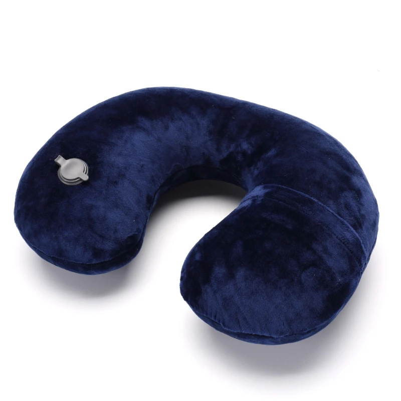 

Travel Inflatable Pillow With Pocket U Type Neck Cushion Support Travel Accessories Light Portable Pillows Home Textiles