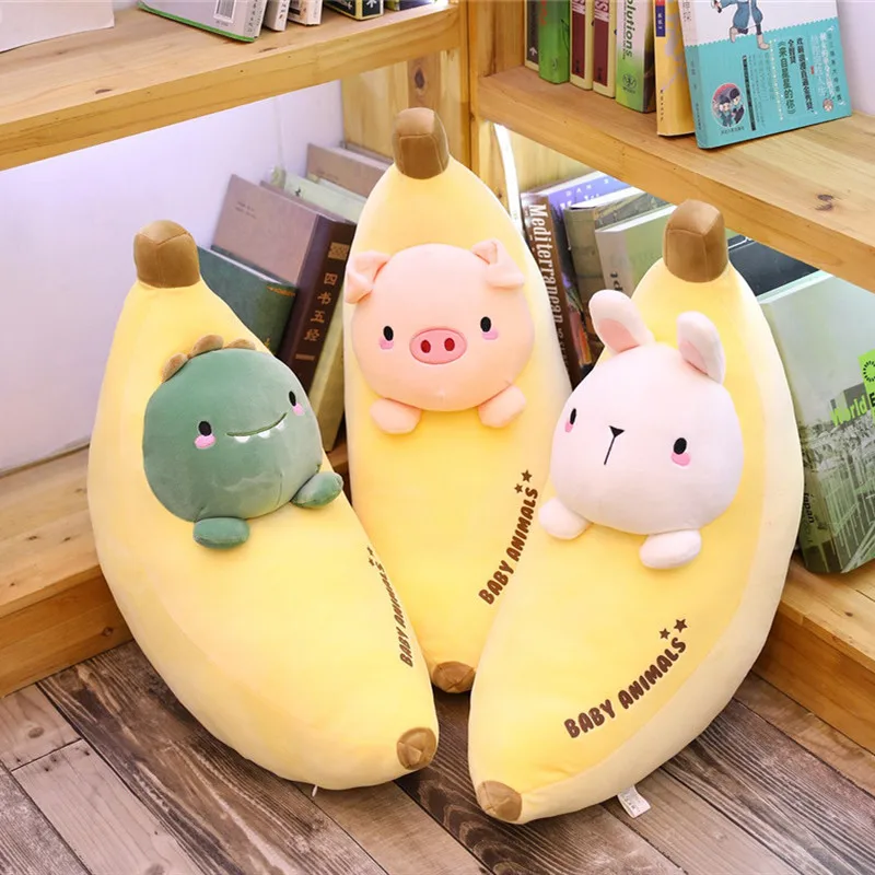 

62CM Cartoon Banana Plush Toy Soft Plant Banana Pillow Kawaii Kids Child Toys Home Sofa Bed Decoration Girls Doll Christmas Gift