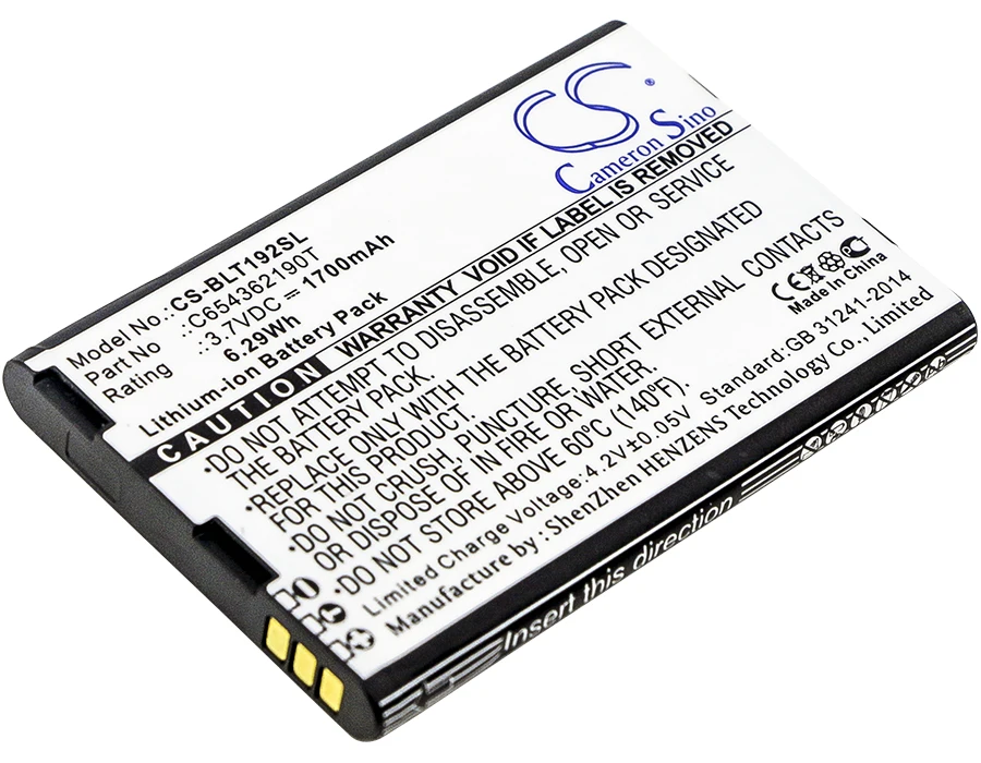 

1700mAh C654362190T Battery for BLU Tank Li T192
