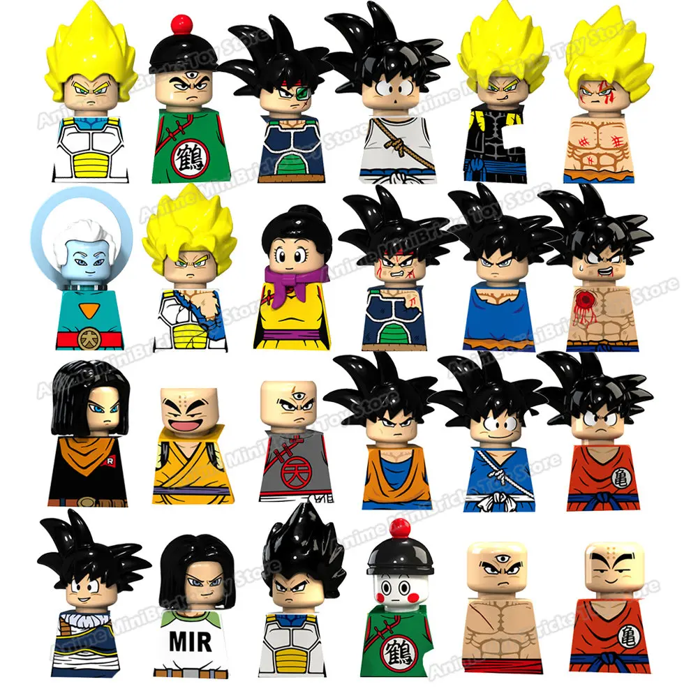 

Dragon Ball Z Mini Action Figure Building Block Tien Shinhan Vegeta IV Trunks Son Goku Goten Gohan Kids Toys Bricks for Children