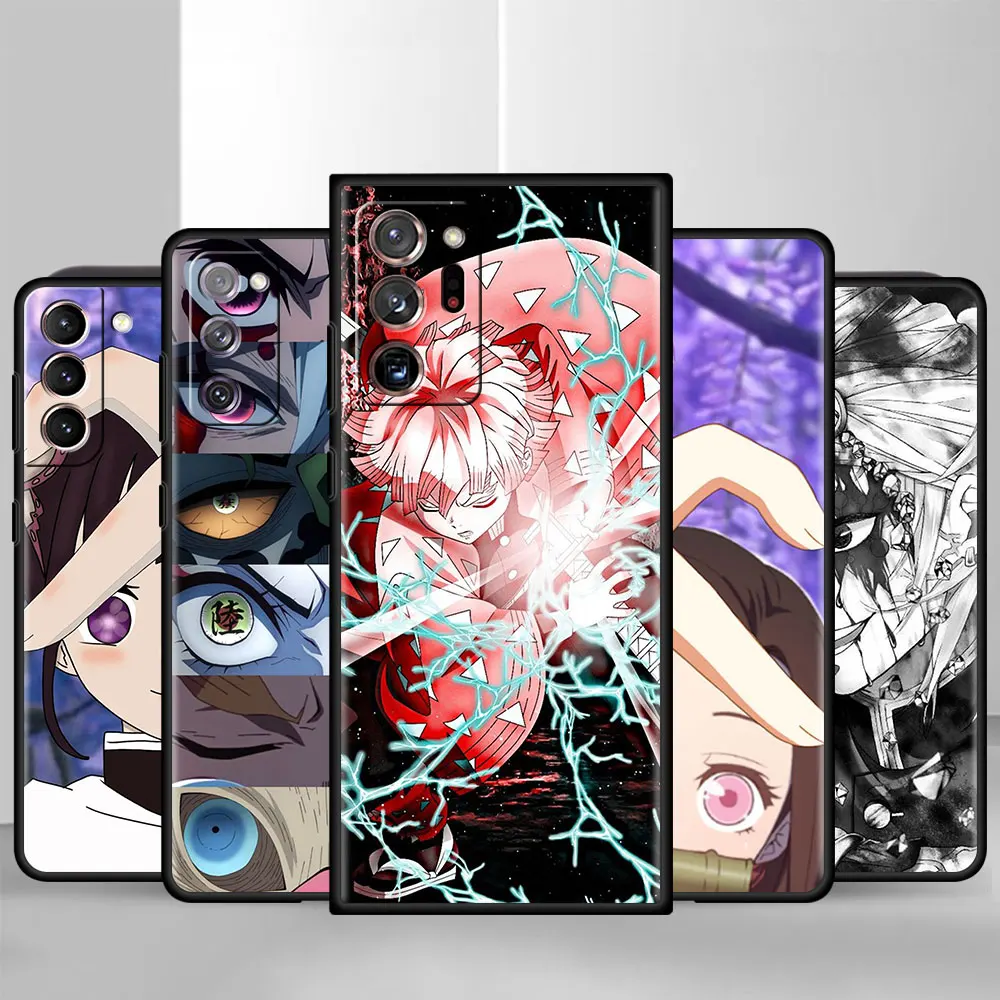 

Demon Slayer Cool Face Case For Samsung Galaxy S22 S20 FE S21 Ultra 5G Soft Phone Cover S10 Plus S10e S9 S8 Shockproof Back Capa