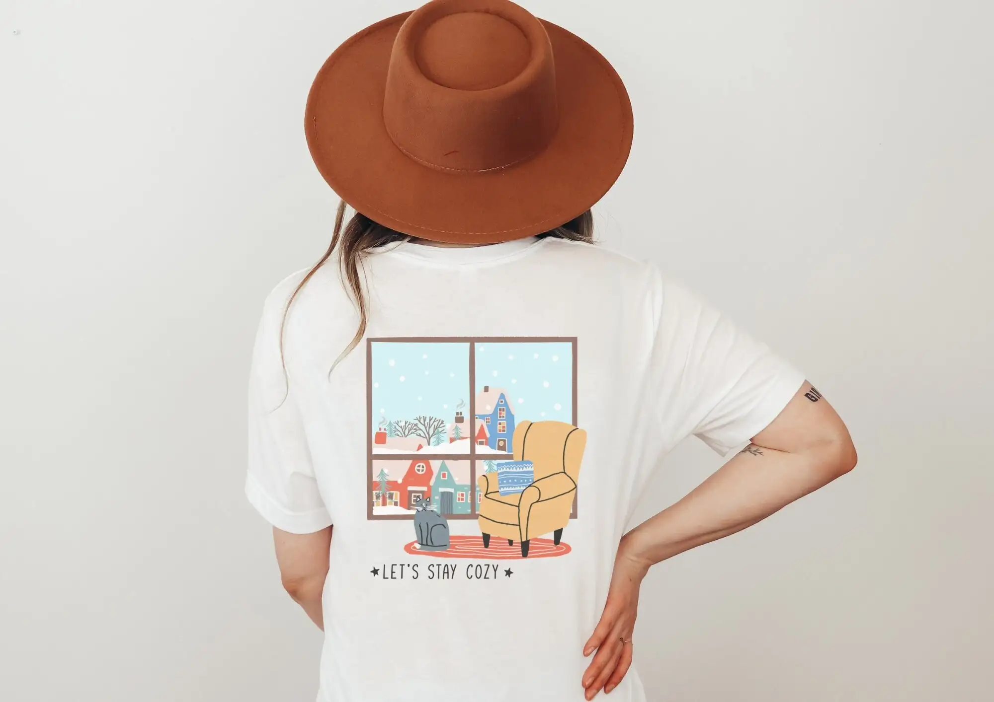 Рождественская футболка удобная зимняя одежда в стиле бохо с принтом