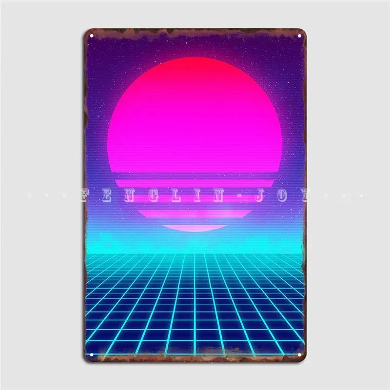 

Outrun Retro Sun Metal Plaque Poster Club Party Pub Garage Design Garage Decoration Tin Sign Poster Retro Cave Home Tavern