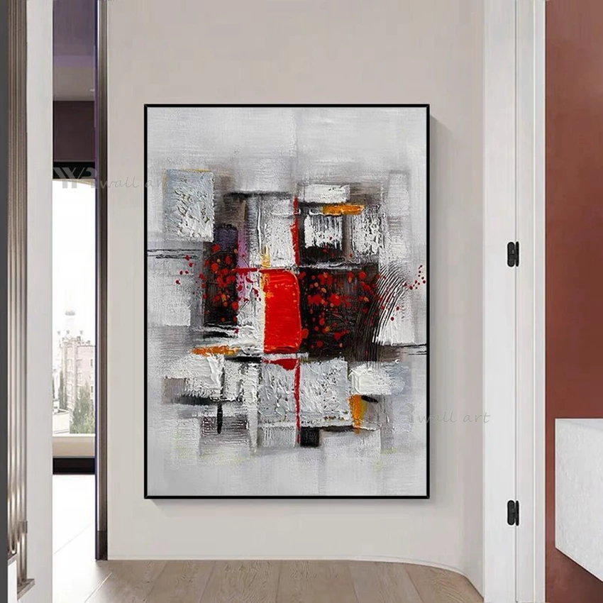 

Абстрактное украшение ручной работы картина маслом на заказ настенное Искусство Холст подвесной плакат Современная фотокомната Спальня к...