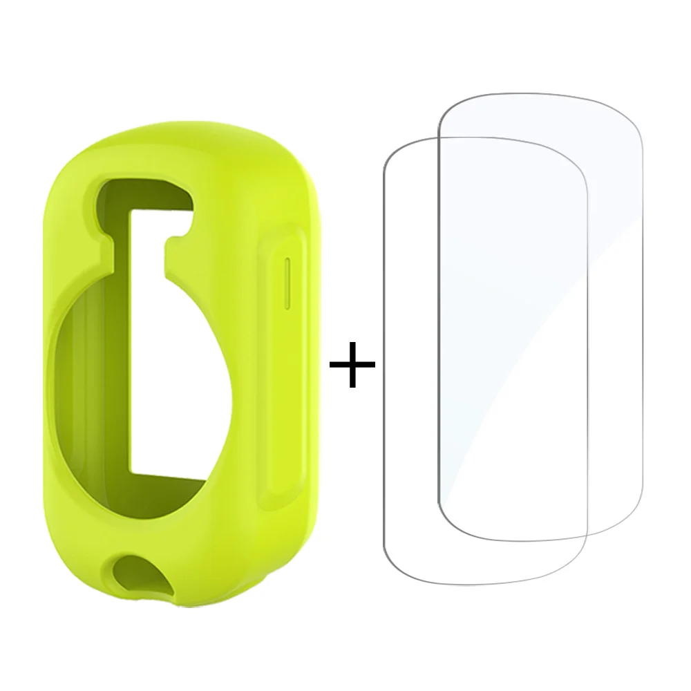 

2Pcs Tempered Glass Silicone Gps Case For Garmin Edge 530 830 1030 520 130 Plus GPS Bicycle Soft Shell Screen Protector Cover