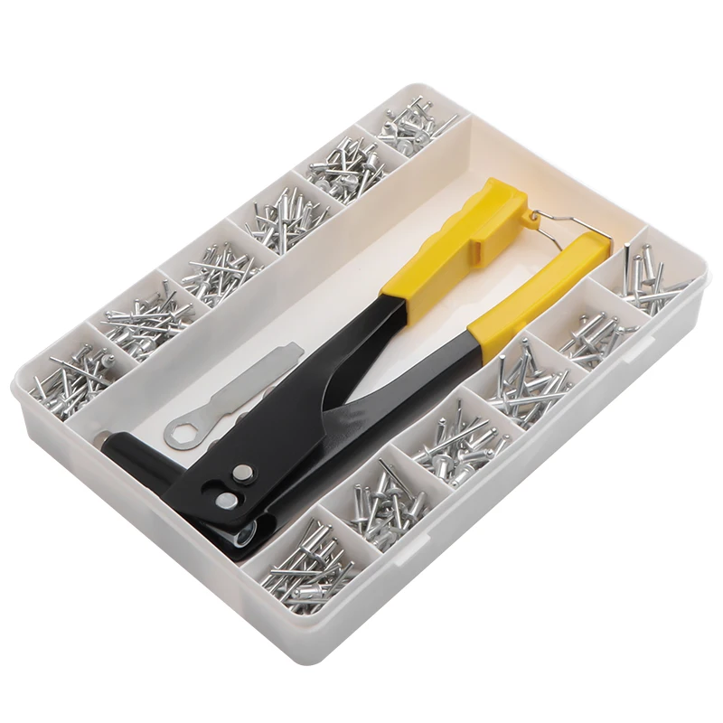 380/200/120/60pcs Heavy Duty Riveter Gun Set Hand Riveter Se