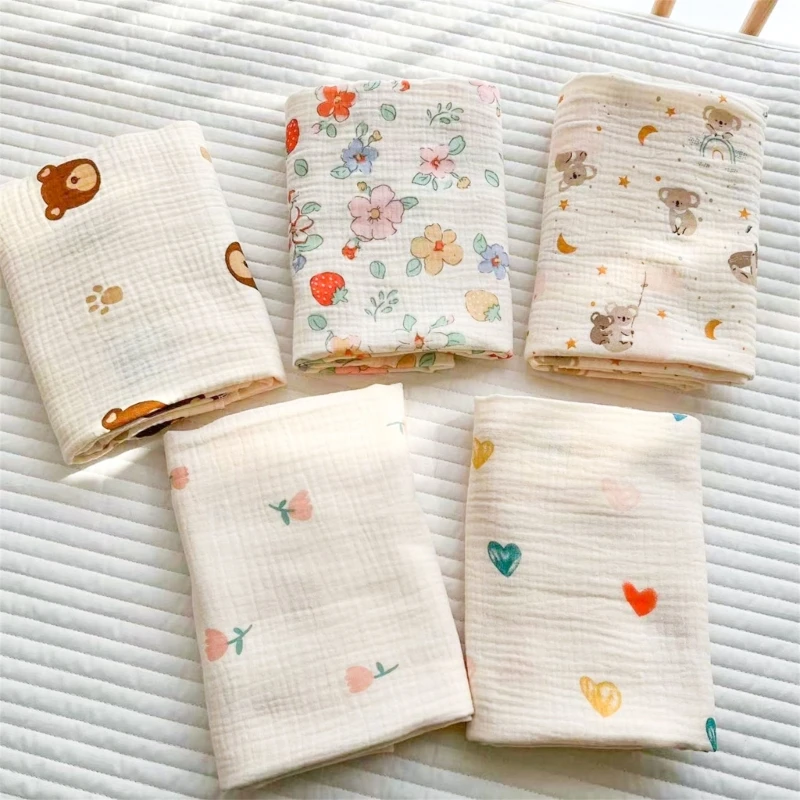 

Infant Wrap Thin Swaddling Blanket Travel Blanket Soft Breathable Crib Bedding Sheet Nursing Cover Newborn Shower Gift