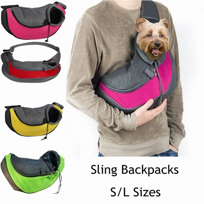 

Pet Puppy Carries S/L Outdoor Travel Dog Shoulder Bag Breathable Mesh Comfort Sling Handbag Tote Pouch Cotton Cat Puppy Carries