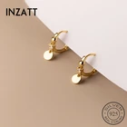 Женские серьги-кольца из серебра 925 пробы с фианитами