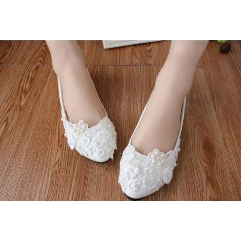 Туфли-лодочки женские на шпильке 3-8 см искусственная кожа кружево свадебные